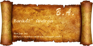 Bankó Andrea névjegykártya